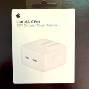 Apple Dual USB-C Port 35 W Compact Power Adapter